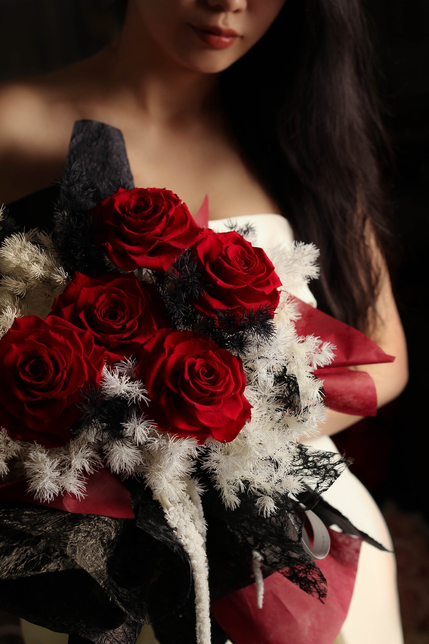 (保鮮花-不凋的真花)厄瓜多爾玫瑰花束 - 9 枝 Deluxe size