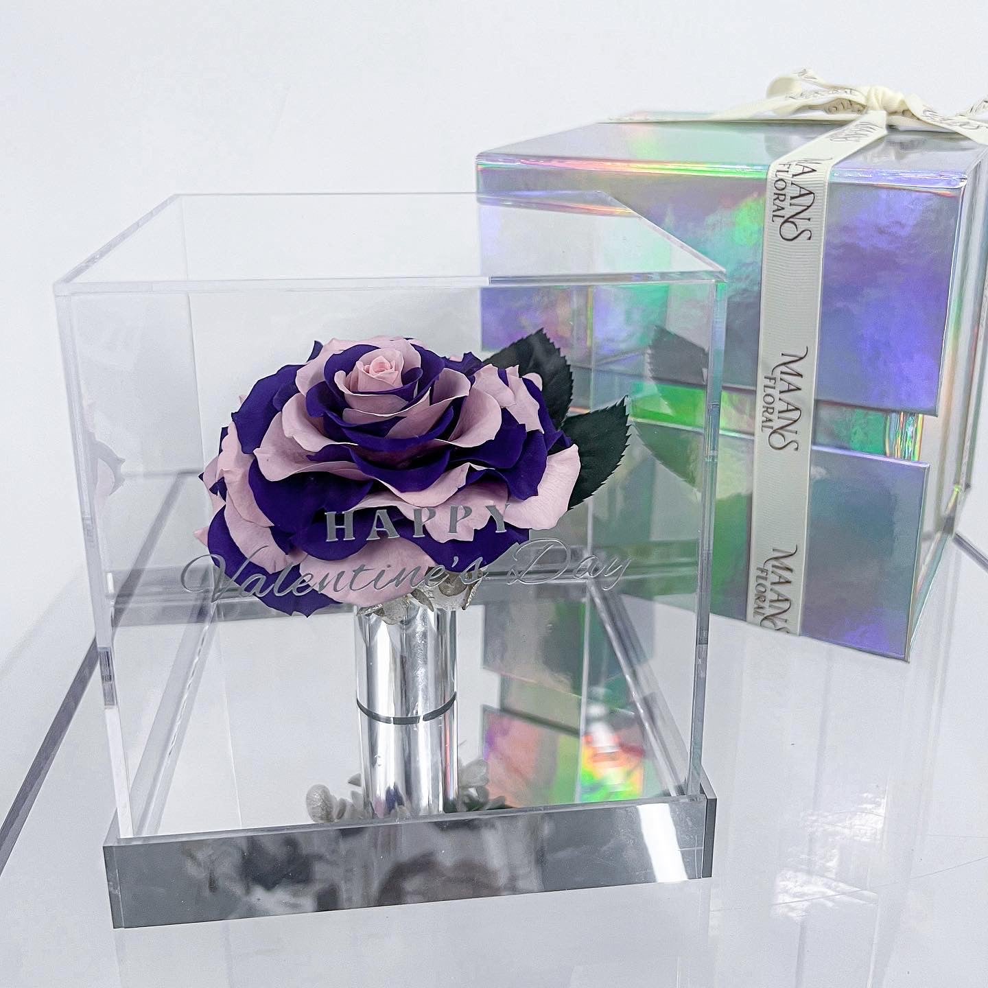 雙色玫瑰鏡盒-Mirror Rose