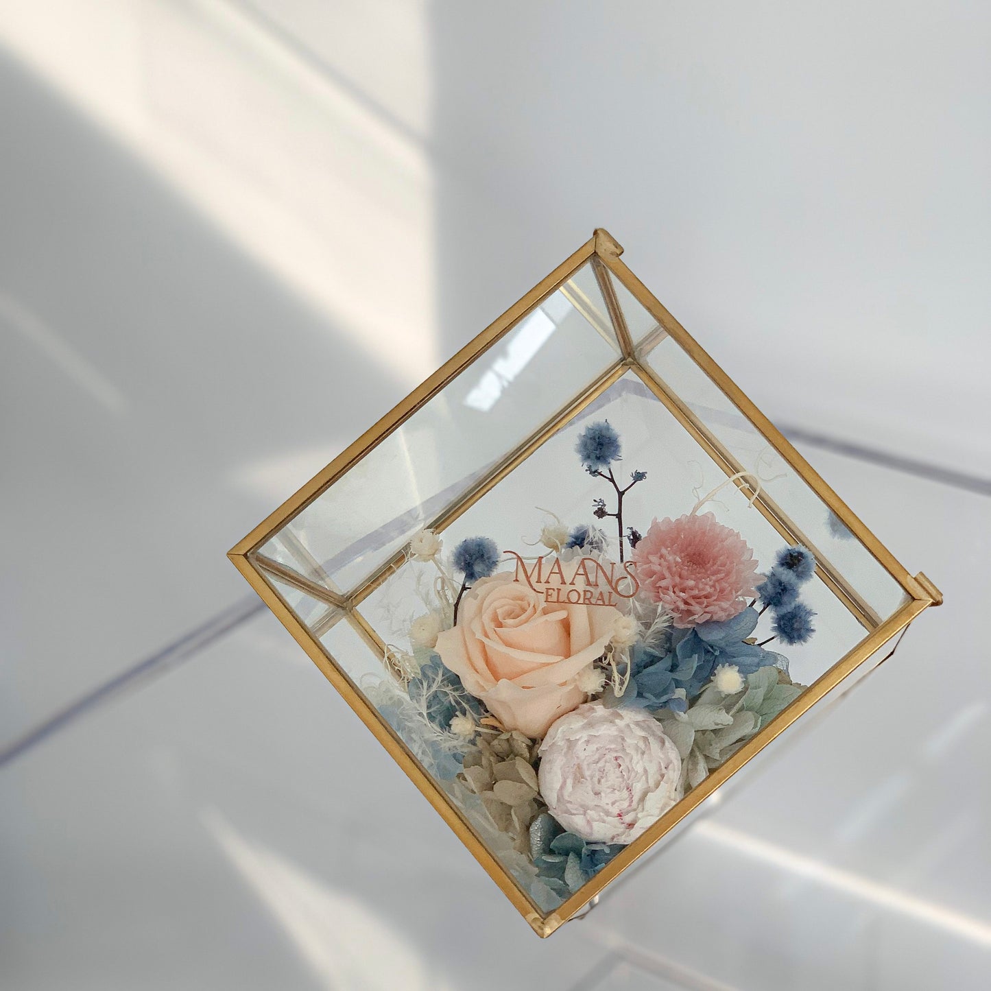 Preserved Flower Glass with Aroma Stone 擴香花盒